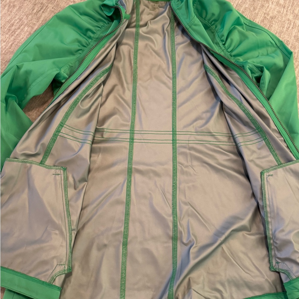 Bright Green Women's running Jacket - Picture 2 of 3